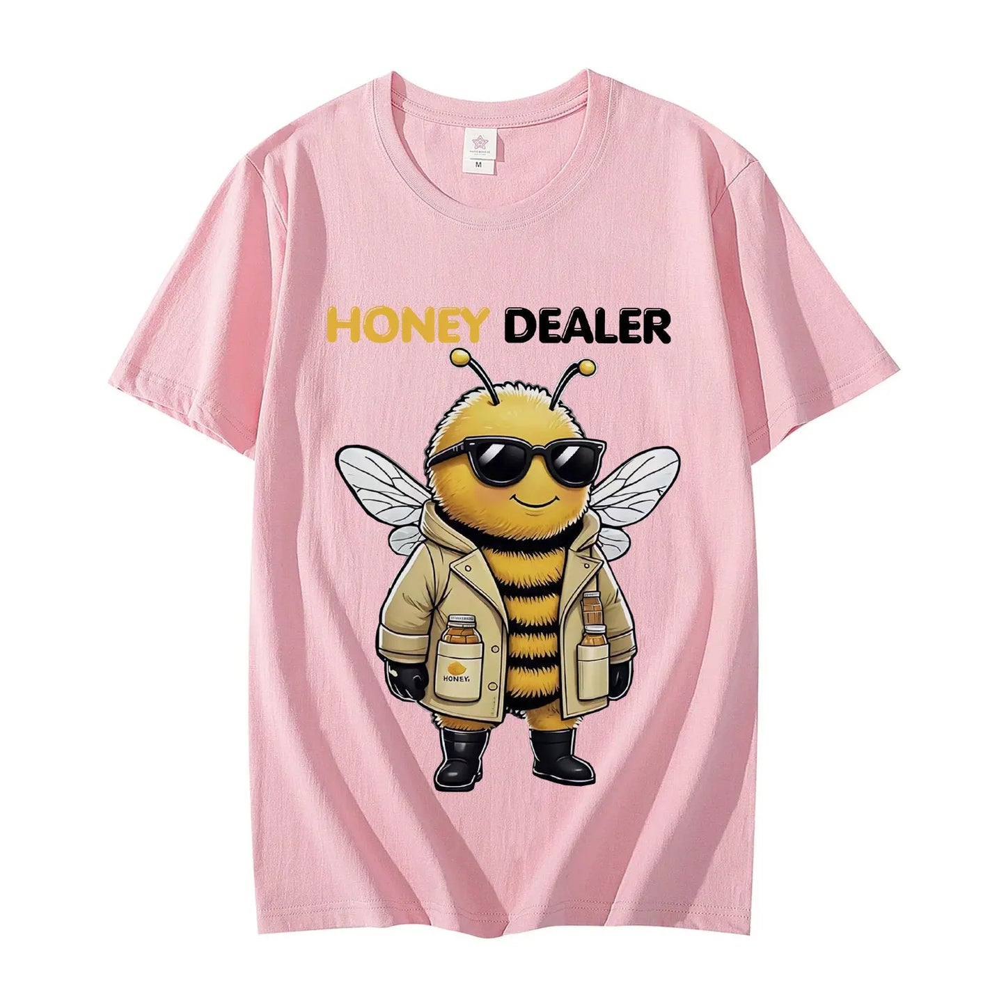 Honey Dealer Funny Bee Graphic T Shirt Men Women Fashion Y2k Clothing T-shirt Summer Casual Oversized Cotton T-shirts Streetwear