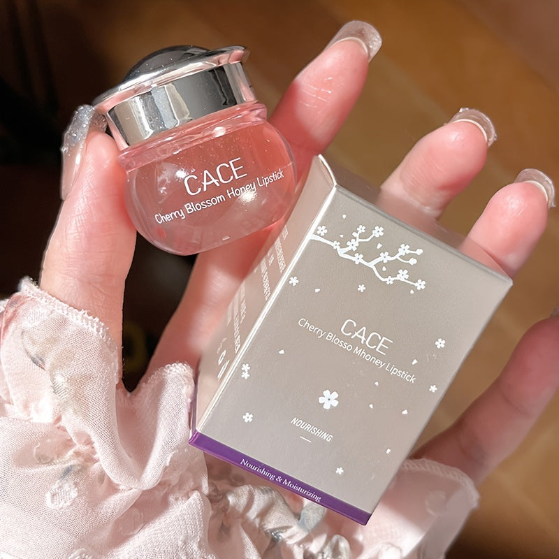 Bear Honey Cherry Blossom Lip Balm - Moisturizing And Nourishing Lip Mask For Hydration And Enhancement - Mother's Day Gift