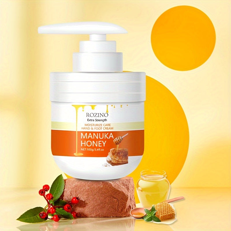 100g honey hand and foot cream pressing bottle, hand and foot cream, hand and foot care cream stick, moisturizing and moisturizing, Brighten Light Beige, Boost radiance, only moistening not greasy care hands and feet, farewel
