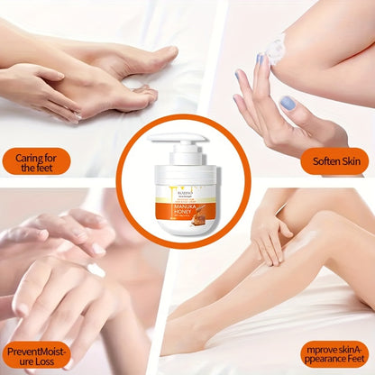 Manuka Honey Hand & Foot Cream, 100g/3.41oz, Moisturizing Skin Care, Soothes Dryness, Skin Hydration, Smooths Fine Lines For Soft, Clear Complexion