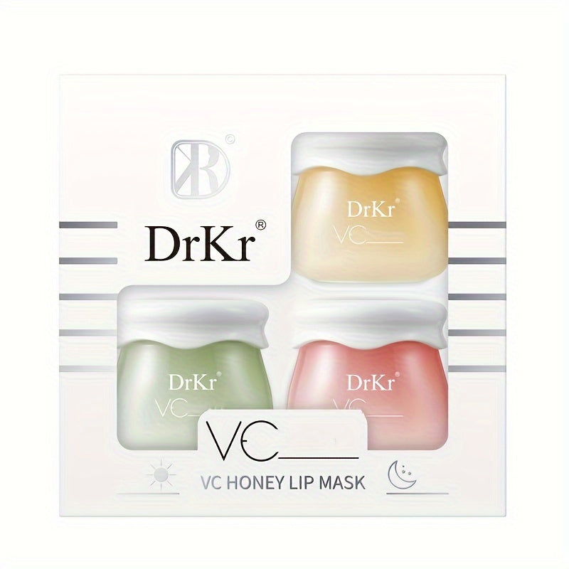 1 Box, VC Honey Lip Mask Gift Set, 3-in-1 Moisturizing Lip Care Kit, Nourishing Lip Care Lip Balm, Lip Mask Trio For Soft And Smooth Lips, Mother's Day Gifts