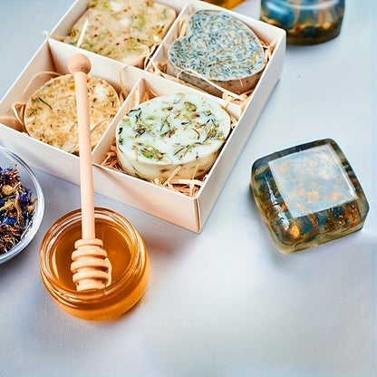 8.82oz Honey Soap Base for DIY Handmade Soaps - Moisturizing Glycerin-Infused, Fragrance-Free with Natural Honey Extract, Ideal for Soap Making Enthusiasts, Honey Glow Soap