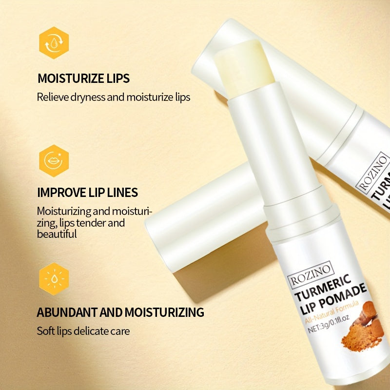 3g Turmeric Lip Balm With Honey, For Dry Lips, Deep Moisturizing And Rejuvenating, Supple Lips, The First Choice For Lip Skin Care