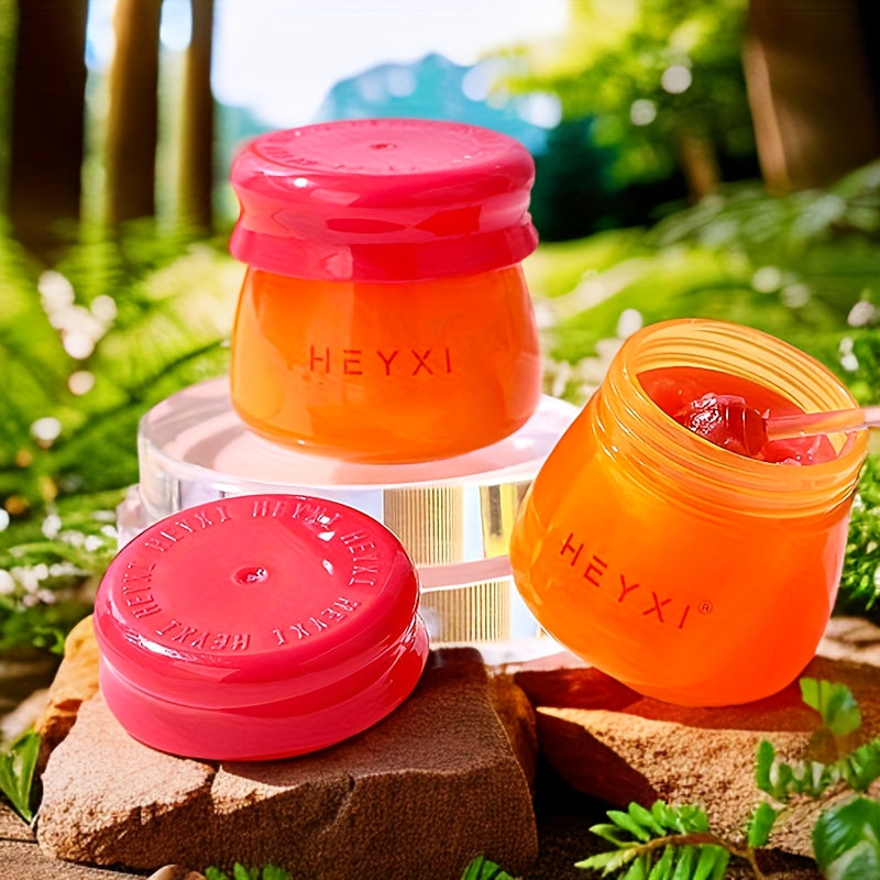 2pcs lip balm gift set, Plant Extract Moisturizing Soft Lip Mask Small Honey Pot Blueberry, Red Pomegranate Lip Mask Set lip gloss,party supplies gifts, souvenir gifts, long-lasting moisturizing and nourishing lip mask, gift