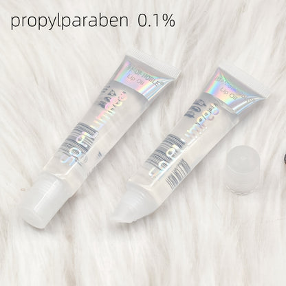 12Pcs/Set, Lip Oil Gift Set, Gifts For Women, Transparent Hose Colorless Moisturizing Lip Oil Lip Gloss, Smoothes Lip Lines Lip Honey