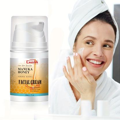 50ml/1.7 Fl.Oz Manuka Honey Facial Cream, Hydrating & Moisturizing, Radiance Renewal Lotion, For Extra Sensitive Skin
